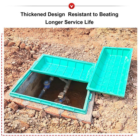 Composite Resin Manhole Cover For Outdoors Heavy Duty Sump Pump Access Lid With Low Profile Landscape Friendly Design