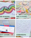 Premium White Glitter Cardstock Paper 104lb 280 GSM for Inkjet Printing and Die Cutting, 15 Sheets in crafting uses.