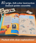 Instruction manual from Kids Mechanical Engineering Kit Build 20 Mechanical Models And Vehicles Learn Force And Motion.