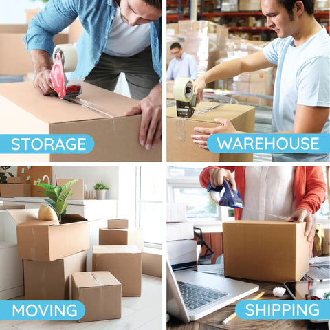 Clear Packing Tape Refills Bulk 12 Pack Heavy Duty 2 Inch Wide Packaging Tape Rolls for Moving Boxes and Shipping Sealing