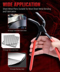 Hand Seamers Sheet Metal Tools Set With 3 Pliers shown bending various sheet metals.