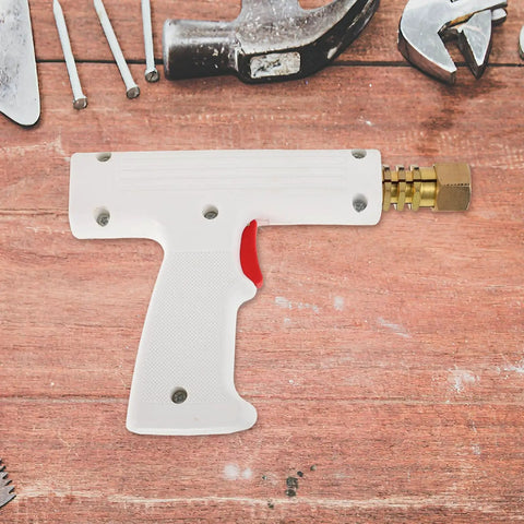 Portable Car Spot Welder And Sheet Metal Repair Torch for precise auto body fixes, white compact tool on wooden surface.