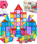 Magnetic Tiles Building Blocks Set For Kids 100 Pieces Fun Educational STEM Toy For Preschoolers And Toddlers Boosts Creativity