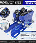 1 Ton I Beam Trolley For Electric Hoist Adjustable Manual Trolley Fits 2.5 To 5 Inch Beam Flange Push Trolley Compatible with PA600 PA800 PA1000, dual-wheel design diagram