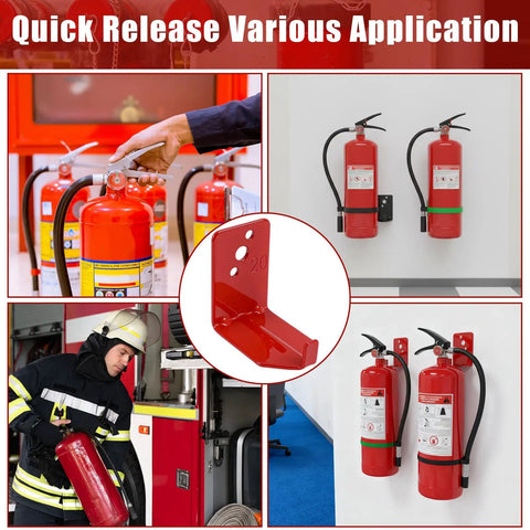 20 Pack Universal Fire Extinguisher Mounting Bracket Kit With Expansion Screws And Wall Hanger A Must Have For Cabinets Walls Or Closets Easy Access And Secure Storage