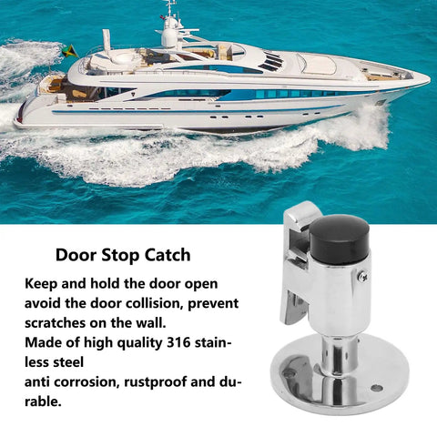 Solid 316 Stainless Steel Door Stopper Catch Holder For Marine Yachts Rvs And Motorhomes keeps doors cracked open on luxury yacht.