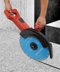 Beast 14 Inch Electric Concrete Saw With 3000W Motor And 4300 RPM cutting concrete with diamond blade and wet dust control.