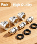 Top Rated 5/8 Inch Garden Hose Repair Kit With Stainless Steel Clamps And Aluminum Male Female Connectors For Sprinkler Water Hose End Fixing Essentials You Need, 4 pack