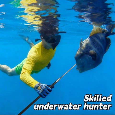 Rugged Seven Foot Aircraft Grade Aluminum Hawaiian Sling Pole Spear With Three Prong Stainless Tip used in spearfishing