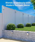4 Pack Solar Wall Lights Outdoor Stainless Steel Motion Sensor Lamps Waterproof No Fuss Easy Install for Fence