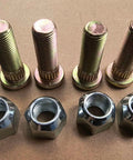 4 Pack Half Inch 20 Thread Press-In Wheel Studs With Lug Nuts Replacement For Hydro Gear 44431 Fits Axle Hub 71405 71446 72073 on wood