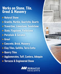 511 H2O Plus Water Based Penetrating Sealer information showing surfaces it works on, featuring stone, tile, grout, and masonry.