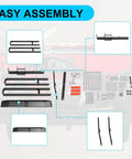 Components of Beefy 600 Lbs Steel Motorcycle Carrier Hauler With Anti Tilt Lock Hitch Mount Rack And Ramp For Dirt Bikes