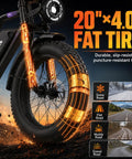 U12 Electric Fat Tire Bike For Adults With 1500W Peak Motor 48V 20Ah Removable Battery Full Suspension 20 Inch Fat Tires
