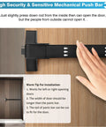 Stainless Steel Door Push Bar Panic Exit Device With Handle Lever Black 32 Inch Heavy Duty Panic Hardware for emergency doors