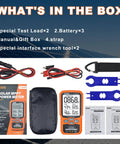 What's in the box of No Nonsense Solar Panel Tester Meter Gauges Voc And Isc Up To 2000W with accessories and tools.