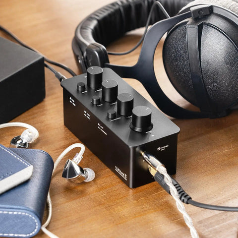 SK01 Portable Headphone Amplifier With Built In EQ And Preamp Bass Midrange Treble Tone Control And Loudness Class A Analog Amp