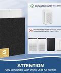 C545 HEPA Replacement Filter S for Air Purifier displayed with compatibility and incompatibility information.