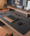 Massive 40x16 Inch Felt Desk Mat Non Slip Keyboard And Mouse Pad For Office Desk Protect Your Surface And Keep Your Gear In Place While You Type And Glide On Your Workstation