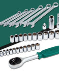 238-Piece Tool Set With Socket Wrench And Auto Repair Tools In Green Plastic Toolbox Case For Home And Car Maintenance, Built Tough Chrome Vanadium Steel, Rust Resistant