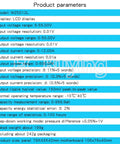 Product parameters list for CNC Buck Adjustable Power Supply Module With LCD Display 0 To 50V 0 To 20A 1000W DC Converter Ammeter