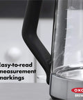 Side view of Cordless Glass Electric Kettle With 1.75 Liter Capacity Borosilicate Glass For Pure Taste LED Power Indicator