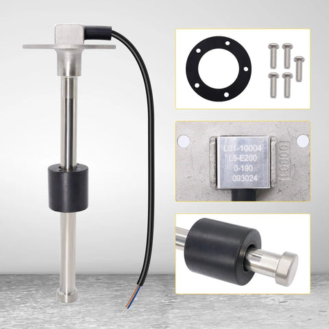 0 To 190 Ohms Marine Fuel Sending Unit 8 Inch Stainless Steel Boat Gas Tank Sender Gauge Sensor details and components