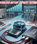 150W 20A Constant Current Electronic Load With USB Battery Tester on workbench setup