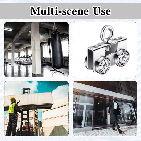 Four-Piece Ring-Style Electric Hoist Trolley Set For 1-5/8 Inch Wide Strut Channel, multiple scenes usage illustration