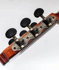 Upgrade Your Gear Game With Slick Antique Brass Tuning Keys Machine Heads Suitable For Three Left And Three Right Peg Configuration Fits Pro Players Wanting Hassle Free Setup And Reliable Performance Plus Any Live Shows Or Home Studio. close-up on 3+3 guitar tuning keys, antique brass, black knobs