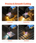 50A Non Touch Pilot Arc Plasma Cutter with Dual Voltage 110V 220V cutting carbon steel, stainless steel, aluminum, and mesh metal