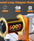 Close-up of Pro Grade CNC Router XE PRO 3 Axis Engraving Milling Machine with closed loop stepper motor and 5000mm/min speed