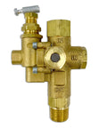 Air Compressor Check Valve Unloader Combination for Gas Discharge 95-125 PSI NG5 Replacement Part for Home Shop Pneumatic Systems Easy Install High Flow Heavy-Duty Performance, brass material close-up.