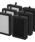 Six Pack Replacement Filter For LV H128 Air Purifier And Similar Models, 3 In 1 HEPA Activated Carbon Filter For PUURVSAS HM669A And ROVACS RV60