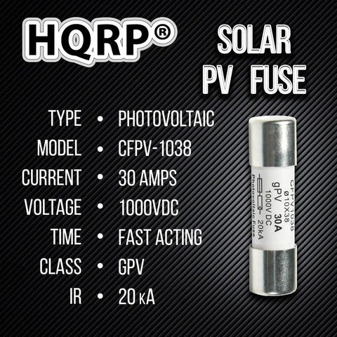 Top Dawg Heavy Duty Solar Pv Fuse Links 5 Pack Fast Acting Inline Ceramic Midget Fuses For Clean Energy Arrays Smooth Sailing Wiring 30 Amp 1000V Dc shown on dark background.