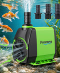 Submersible Fountain Pump 800GPH 45W Ultra Quiet Aquarium System With Three Nozzles shown in fish tank setup