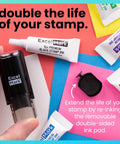 Self Inking Inspection Stamp For Quality Control And Documentation Five Eighths Inch Diameter Ideal For Office And Factory Use Three Line Print Logs Inspections Who And When Quick Visual Record ink refill kit