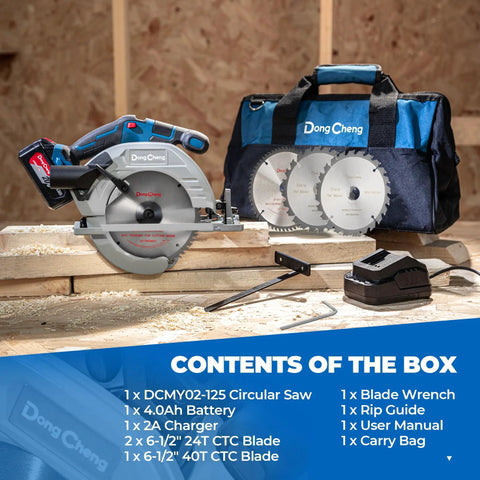 Heavy Duty Brushless Cordless Circular Saw With Twenty Volt Max Motor Cuts Lumber Like A Boss, battery, charger, blades included.