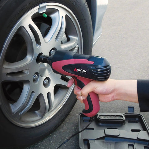 12V Mighty Impact Wrench Kit With One Half Inch Drive 271 Ft Lbs Torque High Speed 5000 RPM Electric Impact Wrench tightening lug nut