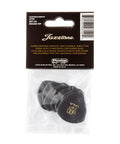 Jazztone Large Round Tip Guitar Picks 2.08mm 6 Pack For Jazz Players With Super Grip Non Flexible Feel Contoured Edge Built For Speed And Precision On Smooth Jazz Runs And Complex Chords. Black picks in a 6-pack package.
