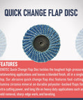 30 Pc 2 Inch Mini Flap Disc Set For Metal Grinding With 1 Quarter Inch Shank, Assorted 40 60 80 Grit Zirconia High Density Discs