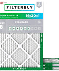 Air Filter 16x20x1 MERV 8 Pleated Electrostatic Replacement For HVAC AC And Furnace 3 Pack packaging front view