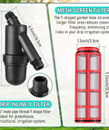 Drip Irrigation Backflow Preventer Kit With 25 PSI Pressure Regulator And Inline Y Filter Three Quarter Inch Garden Hose Thread FHT Connections details