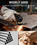 Mini Pneumatic Chamfer Tool With 22 Blade Cutter Head, 30000 RPM Beveler For Metal And Wood in use on steel
