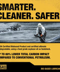Biodegradable Bar And Chain Oil For Chainsaws And Pole Saws Eco Friendly Non Toxic Lubricant worker applying oil on surface