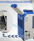 Heavy Duty Portable Spot Cooler With Twenty Two Thousand BTU Industrial Air Conditioner with double drainage system and 14L water tank.