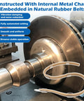 Adjustable Brake Lathe Silencer Band For Ventilated Rotors With Plug And Play Install in operation on brake lathe