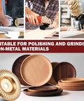Pro Grade Woodworking Disc Set For Angle Grinders Four Inch And A Half Inch Includes Five Wood Carving Discs For Shaping Sanding Polishing And Quick Grinding Wheels With Five Eighth Inch Adapter Ring For Wood Cutting DIY Projects used on wood trays