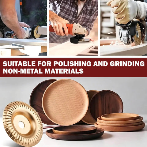 Pro Grade Woodworking Disc Set For Angle Grinders Four Inch And A Half Inch Includes Five Wood Carving Discs For Shaping Sanding Polishing And Quick Grinding Wheels With Five Eighth Inch Adapter Ring For Wood Cutting DIY Projects used on wood trays