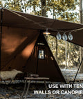 Heavy Duty Camping Lanyard Ten Feet With 19 Loops Daisy Chain Gear Hanger in outdoor tent setup